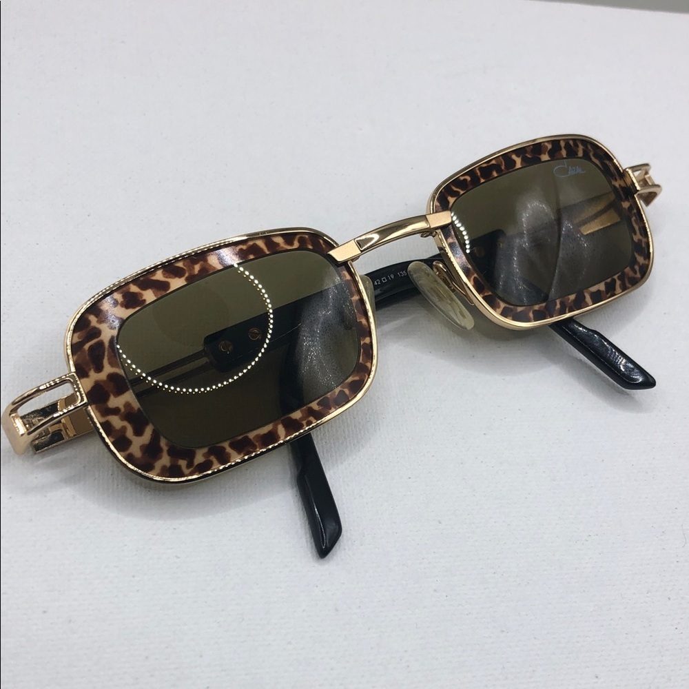 Cazal mod 913 sunglasses Germany vinatge square gold animal print UNISEX.